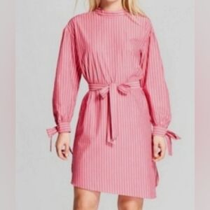WHO WHAT WHERE LOVE POTION PINK STRIPED DRESS